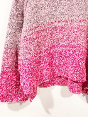 Free People Jumper BFF Cocoon Dip Dye Sweater‎ Pink Brown Size Small NEW thumbnail 2