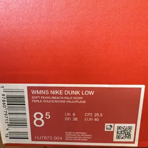 Nike Women's Dunk Low Shoes Pale Ivory Size 8.5 NWB No Lid HJ7673-004 thumbnail 6
