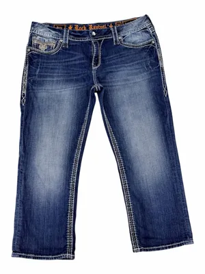 Rock Revival Betty cropped denim capri jeans size 32 thumbnail 4