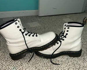 Dr. Martens White Boots thumbnail 1