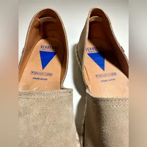 Verbenas Carmen‎ Espadrilles Tan Leather Suede Flat Slip On Womens 41 US 10/10.5 thumbnail 9