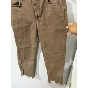 We The Free Free People Raw Hem Ankle Jeans Sienna Brown Sz 28 W thumbnail 5