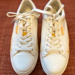 Tory Burch ivory canvas curry yellow classic court shoes Size 8.5 thumbnail 12