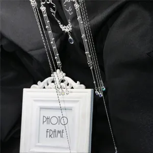 Crystal Retro Hairband Elegant Shinning Rhinestones Long Tassel Hairwear Waterdr thumbnail 7