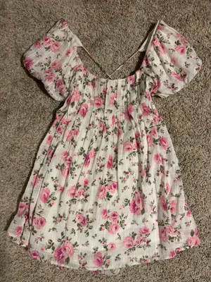 Sky to Moon Pink floral boutique dress thumbnail 1