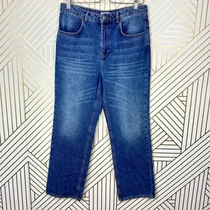 ALC A.L.C. Malone Jeans Pant Cropped High Waist Denim Medium Wash Blue Size 10‎ thumbnail 3