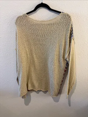 By Together Americana Stripe Scoop-Neck Sweater in Red, Blue & Cream thumbnail 3