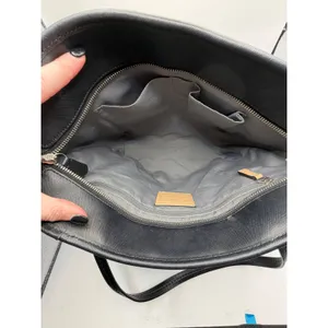 Coach Purse Black‎ Peyton Saffiano Leather Zip Top Tote Shoulder Bag Logo Charm thumbnail 11