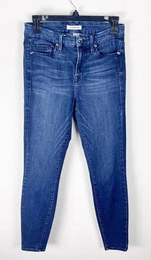GOOD AMERICAN Good Legs Medium Wash Five Pockets Denim Jeans 26 Casual Neutral thumbnail 1