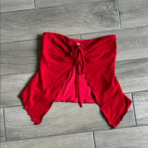 Princess Polly Vibrant Red Strapless Top thumbnail 2