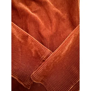 Out From Under Urban Outfitters Rust Ribbed Velvet Cutout Long Sleeve Bodysuit S thumbnail 5
