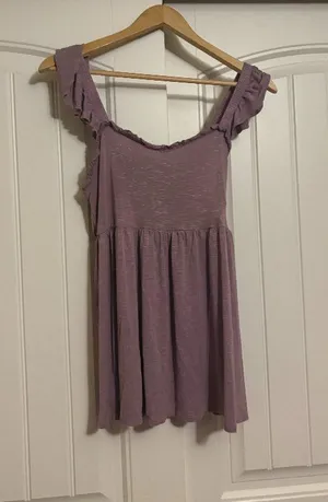 Torrid Super Soft Knits Ruffled Tank Top Torrid Size 00 US Size Medium Purple thumbnail 1