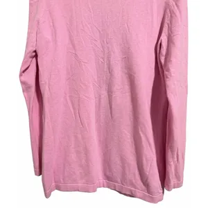 J McLaughlin Cardigan‎ Sweater Open Front Cotton Blend Pink Women's Medium thumbnail 6