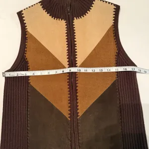 Designer Studio Originals Vest Womens MED Genuine Leather‎ Rodeo Western Cowgirl thumbnail 8