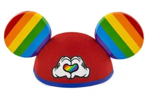 Disney Parks Rainbow Pride Mickey Ears Hat Love Hands Mouse Heart thumbnail 1