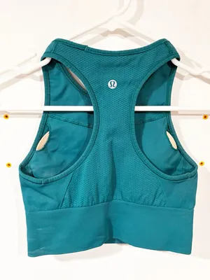 Lululemon Ebb to Train Bra Medium Support C/D Cup Smoked Spruce Size 4 thumbnail 2