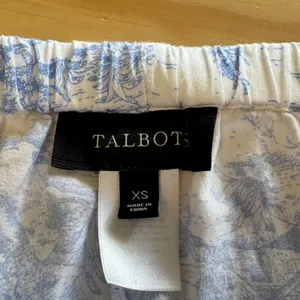 Talbots Blue White Toile Cotton Pajama Pants XS Drawstring Sleepwear Loungewear thumbnail 5