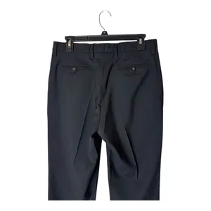 Coach Pants Women 30 Black Wool Flat Front Unfinished Hem Trousers Corpcore‎ thumbnail 4