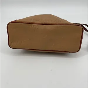 Dooney & Bourke Crossbody Bag‎ Leather Tan Brown Trim Zip Pocket Purse thumbnail 4