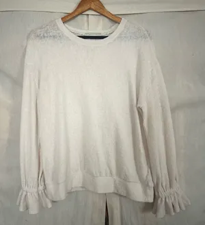 Eri + Ali Anthropologie Ruffle Sleeve Sweater thumbnail 1