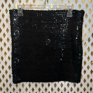 Full sequin black mini skirt size L Black Size L thumbnail 1