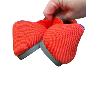Rothy's The Point Shoes Womens 8.5 Red Knit Pointed Toe Flats Comfort Slip On thumbnail 8