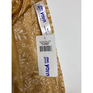 Darn Good Yarn Sari Silk Wrap Skirt Womens 4-12 Gold NWT Reversible Mini Boho thumbnail 3