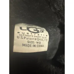 UGG Australia Ultimate Short Black Suede Shearling Boots Womens 9 US thumbnail 2