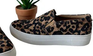 Steve Madden Gills Leopard Sneakers Womens Shoes 6.5M MobWIfe Y2K Slip On Fabric thumbnail 1