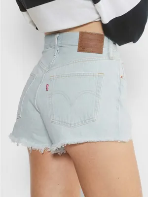 Free People x Levi's 501 Denim Shorts Light Wash 27 thumbnail 2