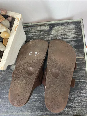 Birkenstock Leather Brown Slip On Sandals 38 7 thumbnail 3