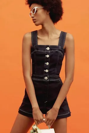 NWT Anthropologie Complete The LookThe Portside Button-Front Romper by Maeve 8 thumbnail 3