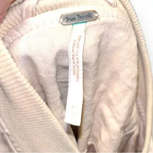 Free People Pale Pink Bomber Jacket Oversized Slouchy Linen Size XS thumbnail 6