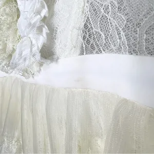 BCBGMAXAZRIA Owen Feather-Trim Ruffled Strapless Dress Size Small Cream White thumbnail 9