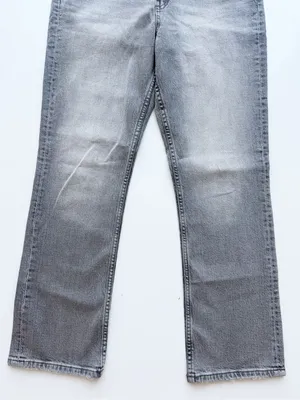 Zara Gray High Waisted Straight Legged Jeans size 8 thumbnail 3