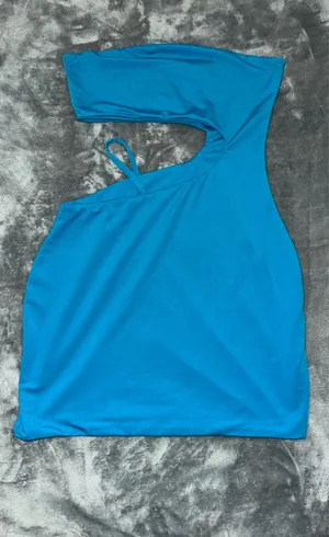 SHEIN BLUE CUT-OUT MINI DRESS thumbnail 2