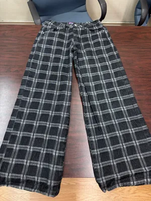 Edikted Plaid Low Rise Baggy Leg Pants Size Small thumbnail 1