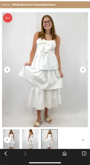 White Boutique Bow Dress thumbnail 2