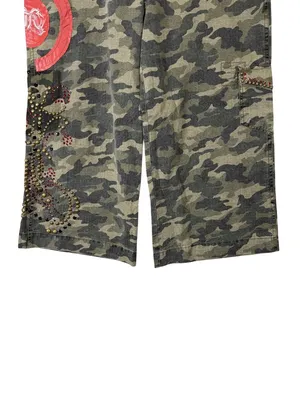 Vintage True Rebel Y2k Low Rise Embellished Cargo Shorts Size Large thumbnail 5