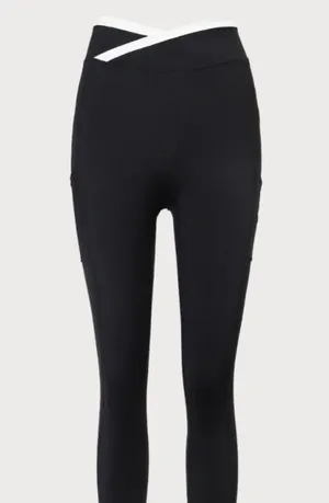 Berlook Black Natural Waisted Leggings 25” thumbnail 6