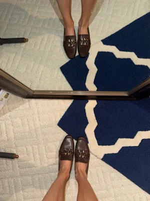 Brown Horsebit Loafers Square Toe Flats Ferragamo Inspired thumbnail 4
