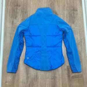 LULULEMON | Woman's Beaming Blue St.‎ Moritz Quilted Fleece Jacket, Size 4 thumbnail 3
