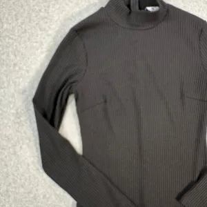 Princess Polly Size 4 Black Ribbed Mini Dress Mock Neck Side Slit Long Sleeve thumbnail 3