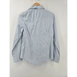 Robert Graham‎ Button Down Womens S Blue White Striped Contrast Trim Long Sleeve thumbnail 4