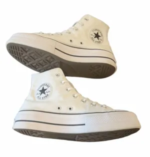 CONVERSE Chuck Taylor Lift Platform Sneakers Womens 8 White High Top thumbnail 1