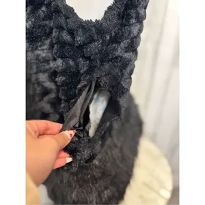 Black Faux Fur Vest Women’s Small – Soft Plush Texture, Warm Lined, Zipper Closu thumbnail 5