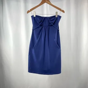 Susana Monaco Halter Neck Mini Dress in‎ Blue Size Medium thumbnail 2