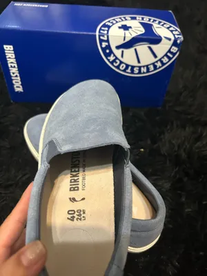 BIRKENSTOCK Oswego blue suede slip on casual walking shoes women’s eur 40 new thumbnail 3