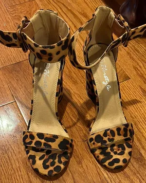 Herstyle Brown and Black High Heeled Sandals thumbnail 1