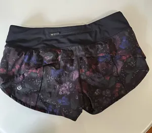 Lululemon Athletica Women's Dark Floral Athletic Shorts thumbnail 1